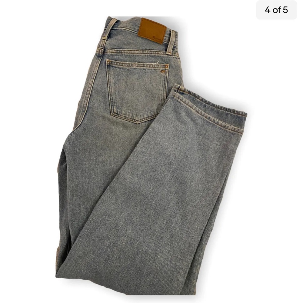 MADEWELL Baggy Straight Jeans in Earlhurst Wash: Ripped Edition nd550 - Picture 4 of 11